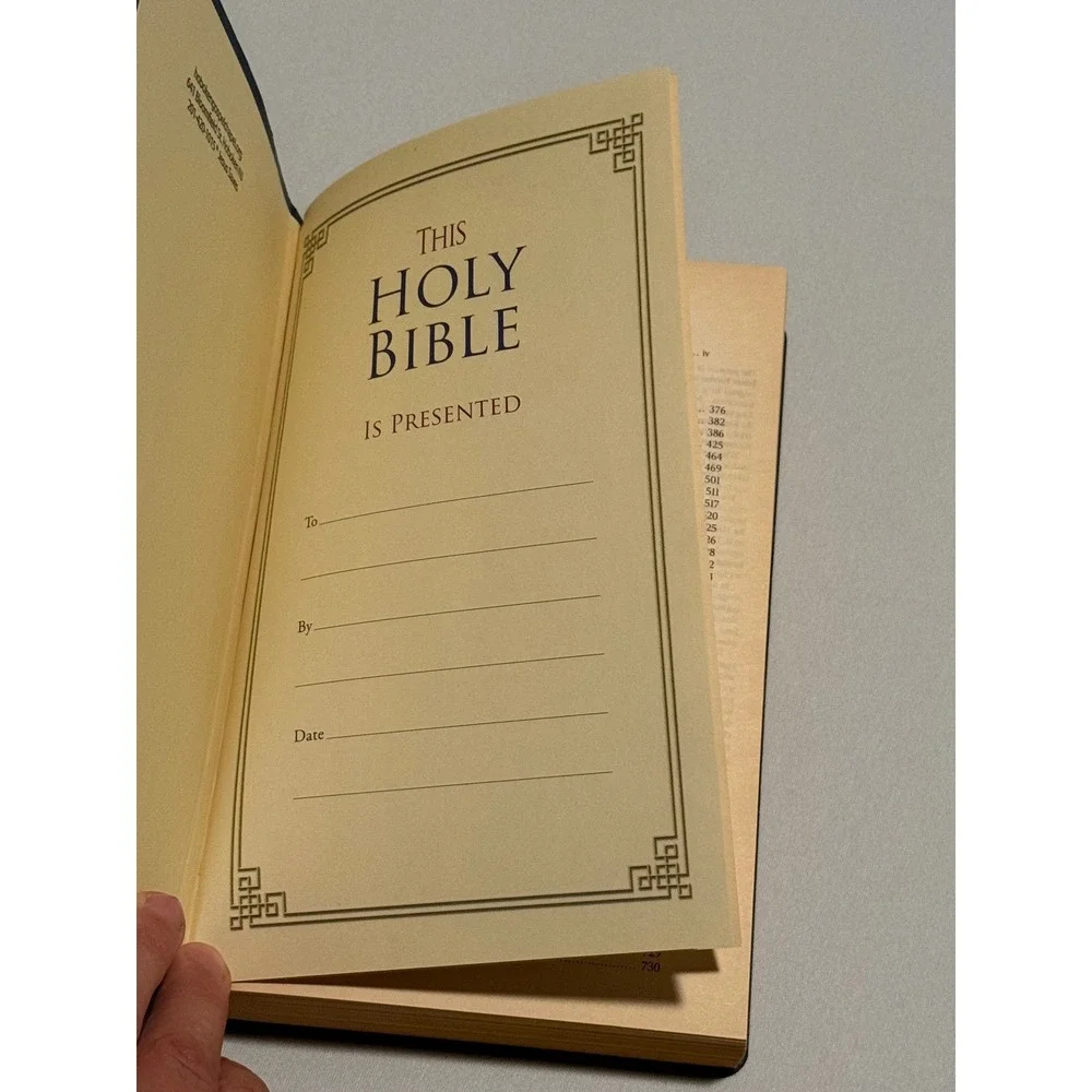 Thomas Nelson NKJV Holy Bible Blue Imitation Leather Compact Gold Edged Pages